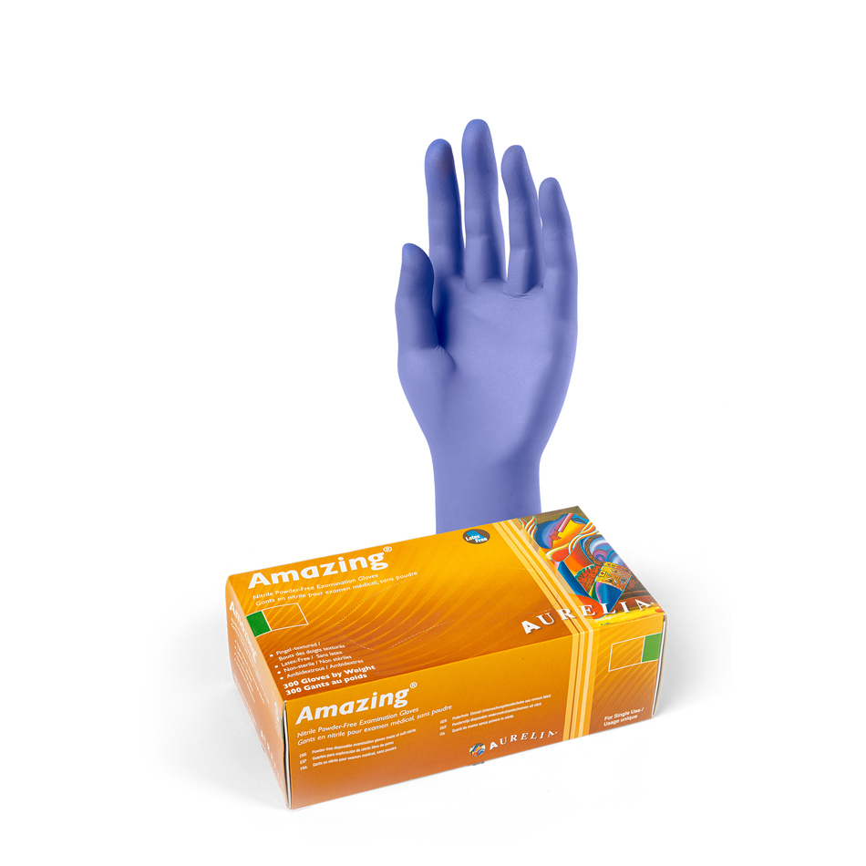 Gants Amazing par AURELIA en nitrile (non-poudrés) (boîte de 300)