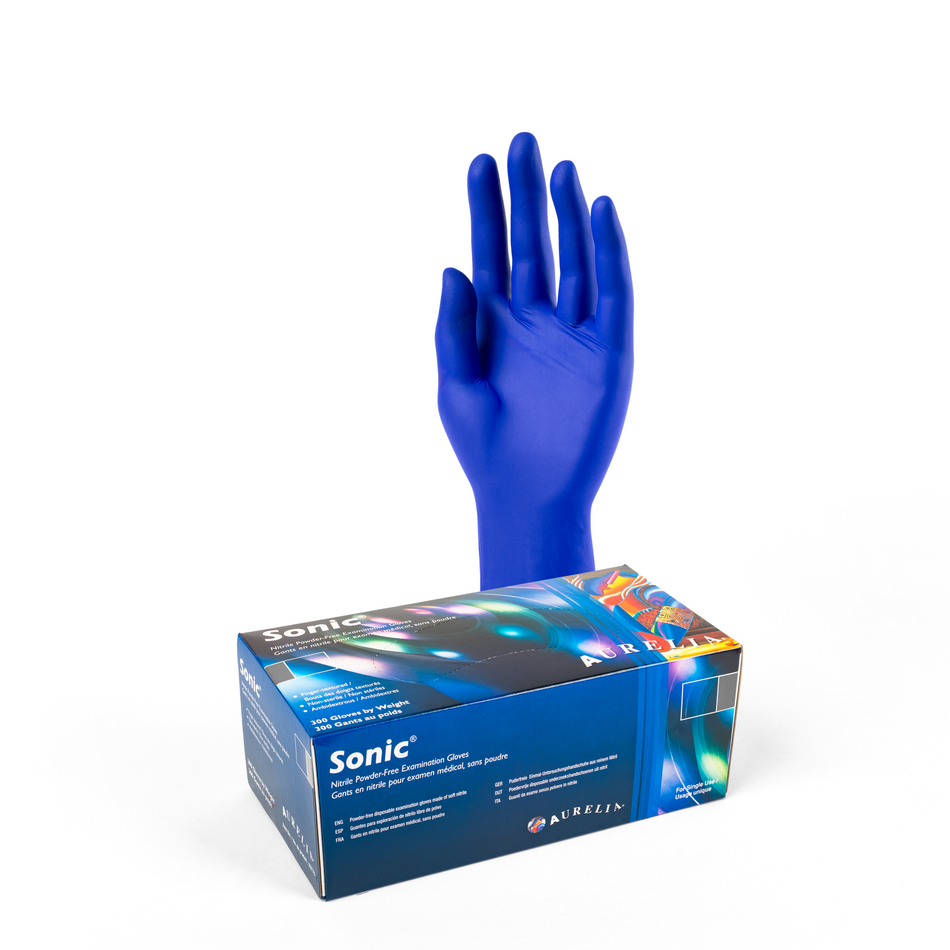 Gants Sonic par AURELIA en nitrile (non-poudrés) (boîte de 300)